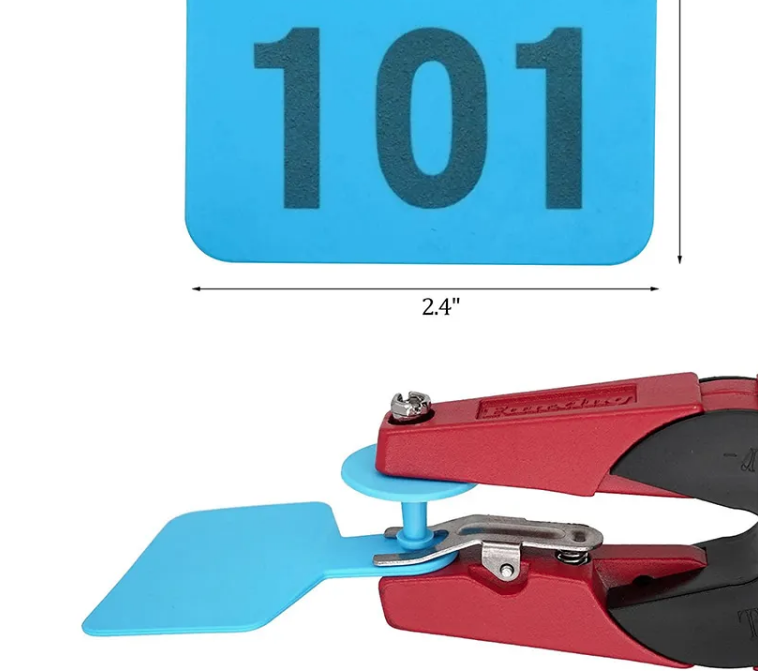 Customizable Livestock Ear Tag Identification Kit for Cattle, Horses, Pigs, Goats, Sheep, and Big Animals