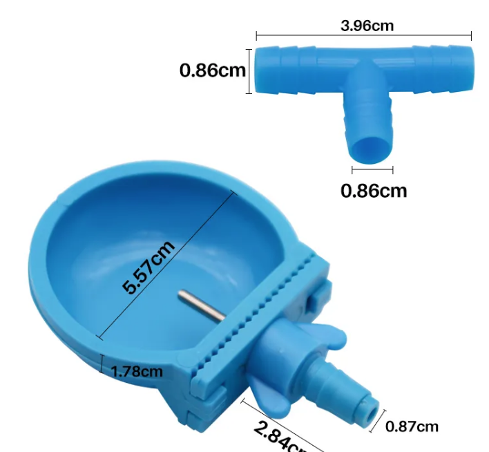 Blue Plastic Automatic Rabbit Water Bowl