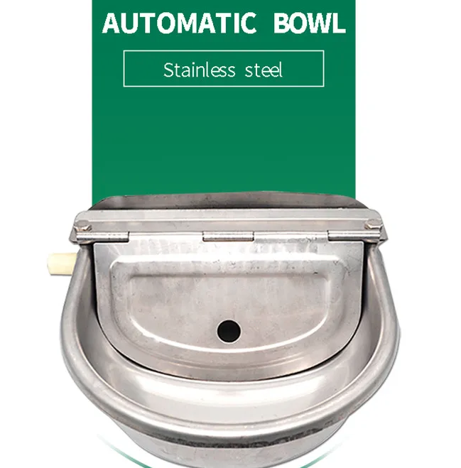 Stainless Steel Cattle Water Bowl with Float Valve
