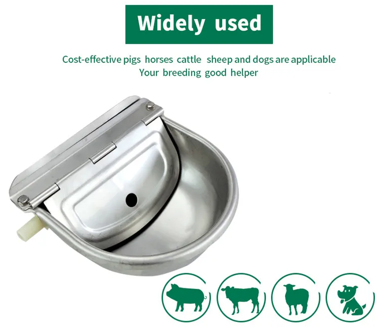 Stainless Steel Cattle Water Bowl with Float Valve