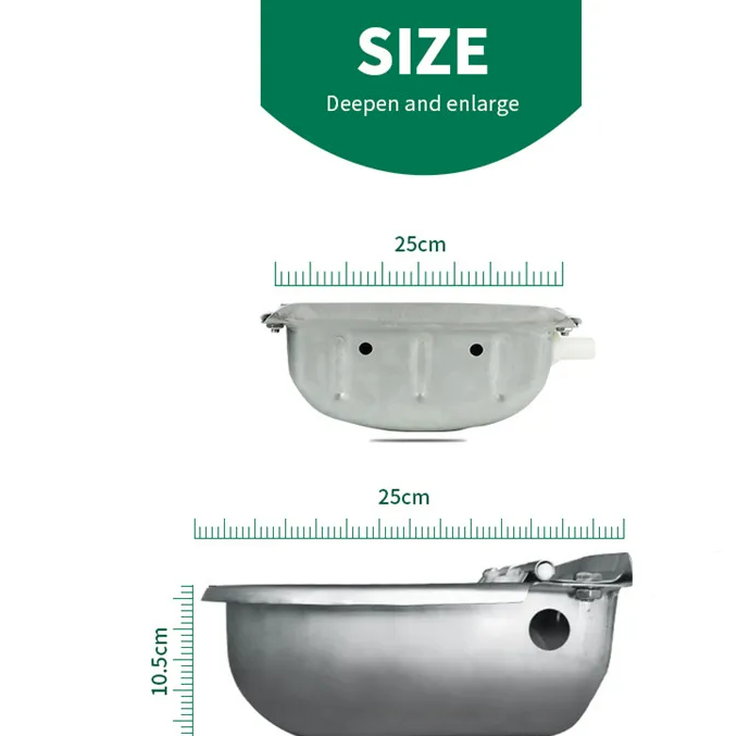 Stainless Steel Cattle Water Bowl with Float Valve